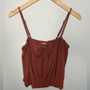 Moa Moa Rust Crop Tank Top L